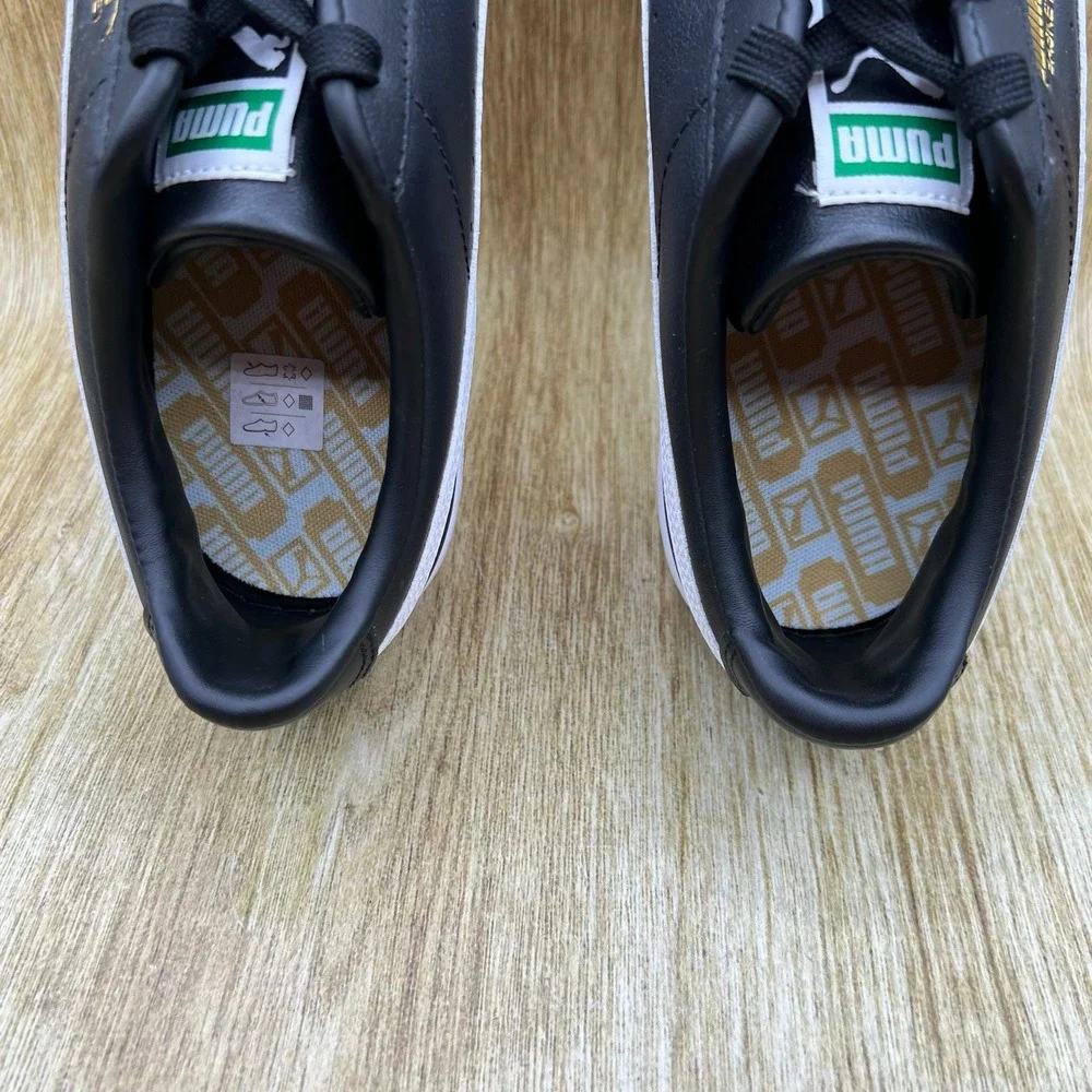 Puma Basket 21 Classic Sneakers Men's Size 11.5 Black White Leather 374923-04